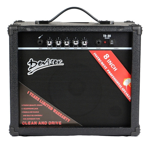 Amplificador Deviser Bajo Yx-tb-30, 30 W Alta Calidad 