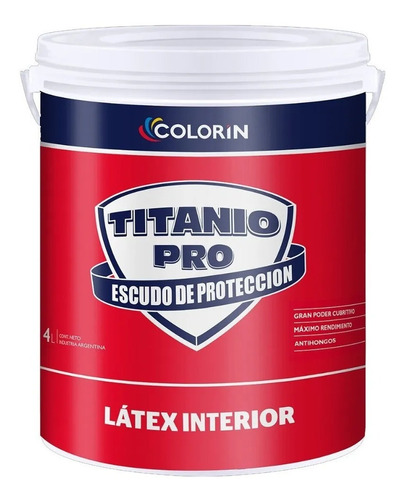 Titanio Pro Latex Antihongo Fijador Colorin 4l - Pintolindo