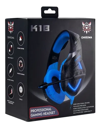 Auriculares Gamer Onikuma K1 Ps Xbox Pc Microfono Luz Led