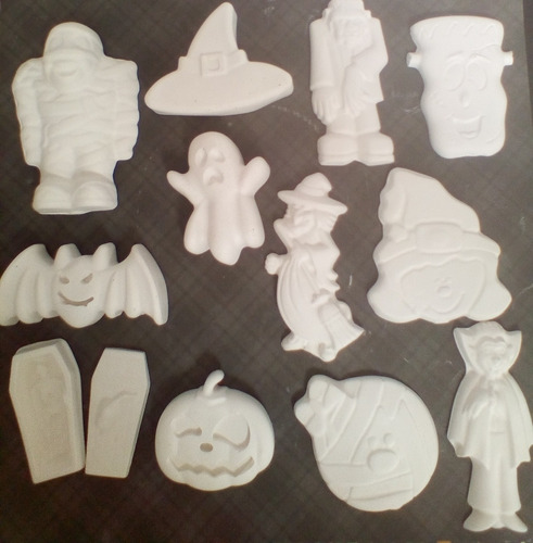 Set Figuras Para Pintar Halloween Yesos