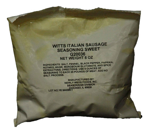 Condimento Para Salchichas Italianas