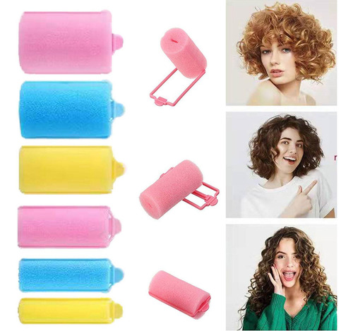 2 X 6 Uds Rodillos Para El Cabello Pinzas Para Rizar El