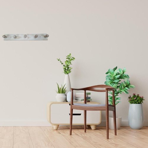 Kit de 4 estantes de pared de madera para organizar mochilas escolares