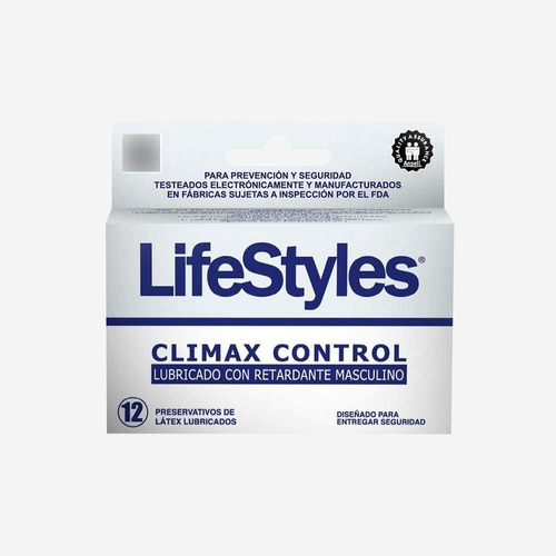 Preservativos Lubricados Climax Control 12u Lifestyles