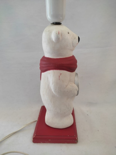 Imagen 7 de 9 de Lampara Oso Coca Cola Yeso Y Madera Vintage 02