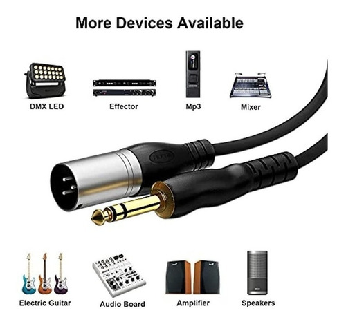 Ebxya Trs A Macho Xlr Cable 2 Paquetes, Xlr A 1/4 Trs Cable