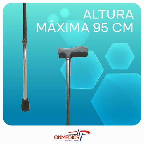 Imagen 4 de 6 de Bastón Ortopédico Ergonómico Ajustable Goma Antiderrapante