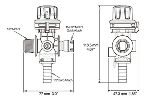 Válvula Torque Marine Reductora Reguladora Presión De Agua