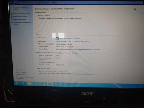 Notebook Acer 4820t | I3 | 4 Gb Ram - Peças