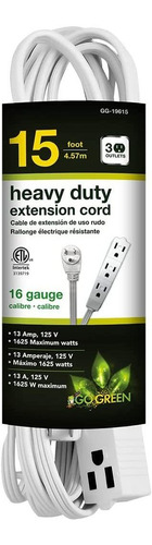 Gogreen   Gg 19615 16 3 15 Cable De Extensión De 3 Sal...