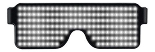 Gafas Usb Led Blanco Disfraces Decoración Fiesta Cargable