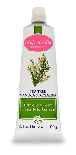 Imagen 1 de 3 de Just Crema Corporal Tea Tree Con Manuca Y Rosalina 60 G
