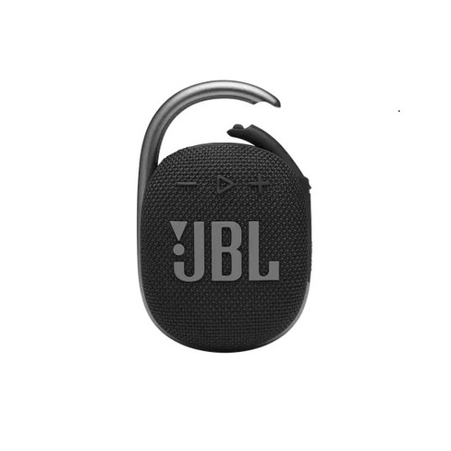 Parlante JBL Clip 4 portátil con bluetooth waterproof negra 