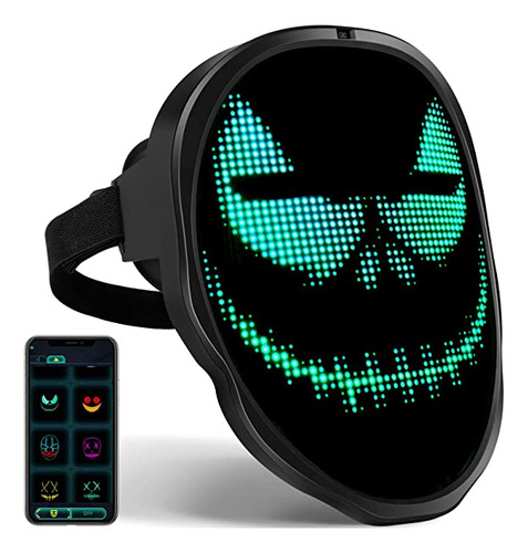 Máscara Led Transformadora Facial Controlada Por Aplicación