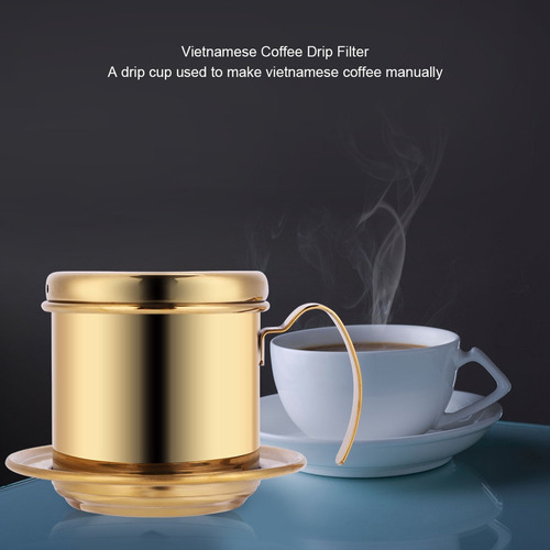 Cafetera De Goteo De Café Vietnamita Con Tasa Acero Inoxidab
