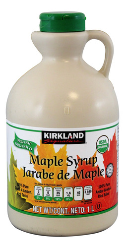 Jarabe De Maple Orgánico 100% Puro Kirkland Signature De 1 L