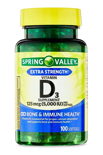 Vitamina D3 5,000iu Corazon Huesos Salud  100 Capsulas 