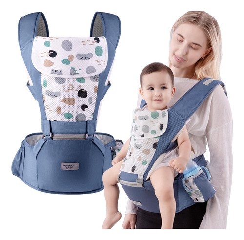 Mochila Portabebé Ergonómica Con Asiento Ajustable Algodón