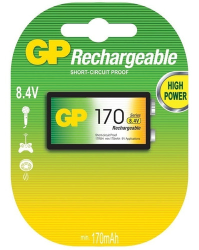 Bateria Recarregável 8.4v 170mah Gp Batteries