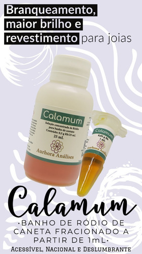 Banho De Ródio De Caneta Calamum 50ml (1g) Aurhora Análises