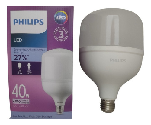 Bombillo Led Tforce 40w 6500k  E27 Philips Industrial