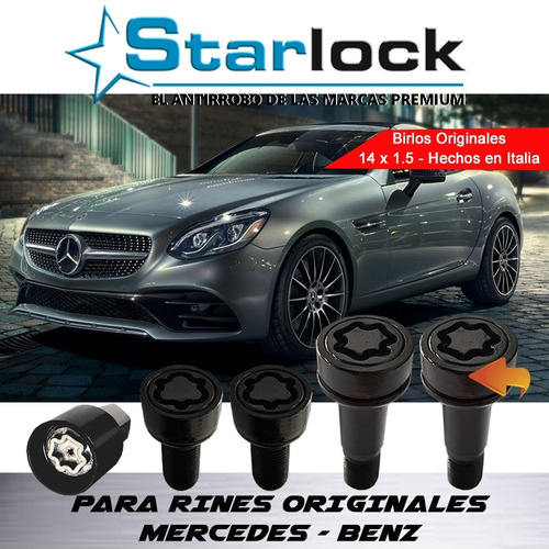 Birlos De Seguridad 14 X 1.5 Mercedes Clase Slc