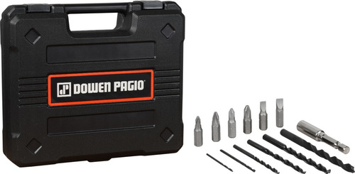 Imagen 2 de 9 de Taladro Percutor Inalámbrico De 10mm Dowen Pagio 9992983 Con Maletín De Transporte