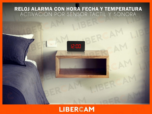 Imagen 9 de 10 de Reloj Despertador Digital Sensor Alarma Fecha Temperatura