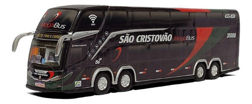 Miniatura Ônibus São Cristóvão Mega Bus G8 4 Eixos 30cm