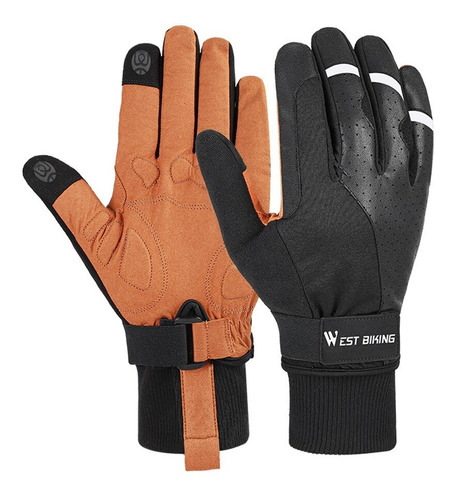 Guantes Ciclismo West Biking Invierno Polar Touch Screen