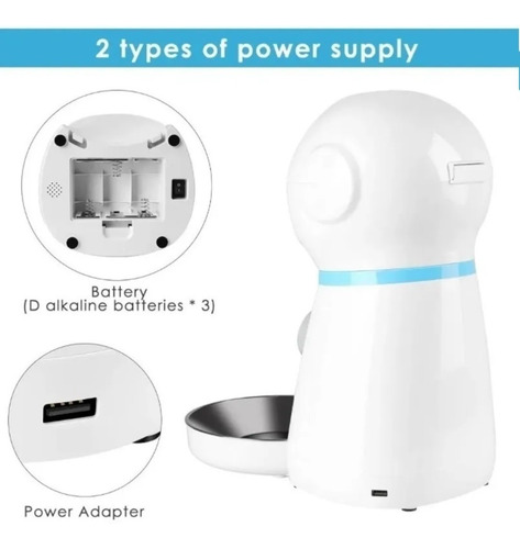 Imagen 5 de 10 de Robot Alimentador Automático Para Mascotas Dispensador