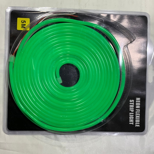Tira Cable Luz Continua Tipo Neon 12v 40w 5m Verde Auto R1