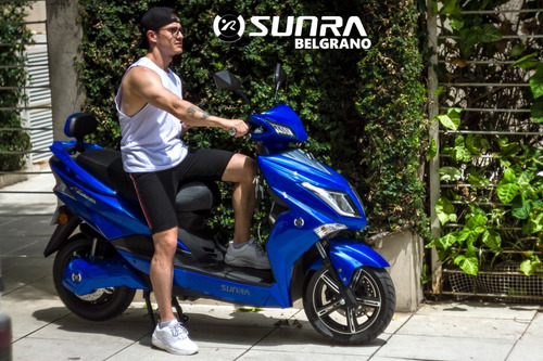 Moto Eléctrica Sunra Hawk Litio Usada - Azul