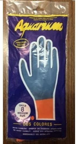 Pack De 12 Pares De Guantes Goma Aquarium Talle 8