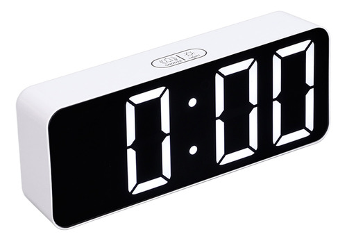 Reloj De Mesa Digital De Estilo Nórdico Blanco Simple