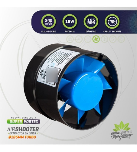 Extractor En Linea 125mm - Grow Genetics