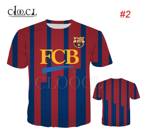 Moderna Camiseta 3d Del Fc Barcelona Football Club