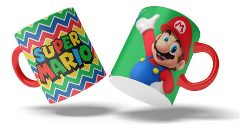 Mugs Mario Bros Pocillo X 36 Unid Fiestas Sorpresa Recordato Color Verde