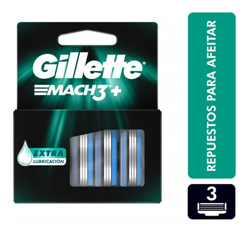 Gillette Repuesto Para Maquina De Afeitar Mach3 X3unidades