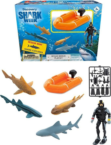 Discovery: Shark Week  Ocean Breeze Playset, Bote De Res.