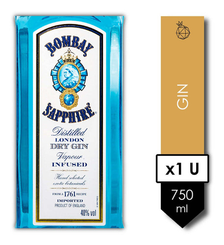 Imagen 2 de 10 de Bombay Sapphire . Gin . 750 Ml - Tomate Algo® - Cuotas