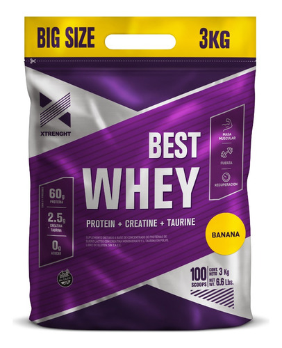 Best Whey Protein 3 Kg Xtrenght Proteína+creatina Y Taurina