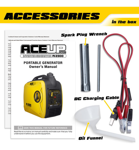 Aceup Energy Generador Inversor Portátil De 2300 W Generador