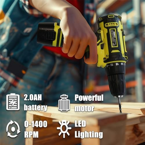 Juego De Taladro Inalámbrico, Taladro Eléctrico De Iones De