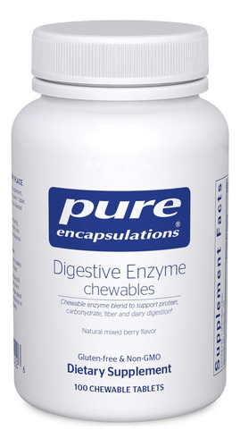 Enzimas Digestivas Chewable Pure Encapsulations 100 Tabletas
