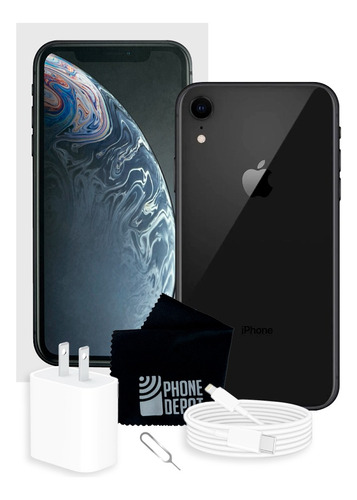 Apple iPhone XR 64 Gb Negro Con Caja Original Batería 100% (Reacondicionado)