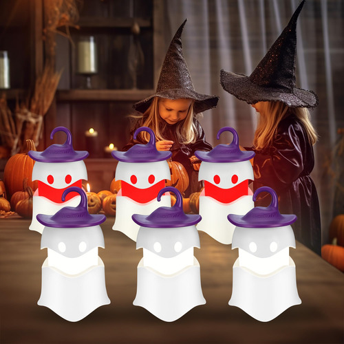 Luces Fantasma Colgantes De Halloween 6pz Linterna Plegable