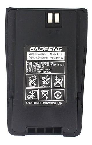 Batería Original Baofeng Bl-6 Para Radios Uv6 Y Uv6d
