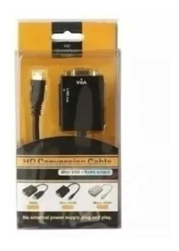 Hdmi Para Vga Com Áudio P2 Conversor Adaptador De Vídeo