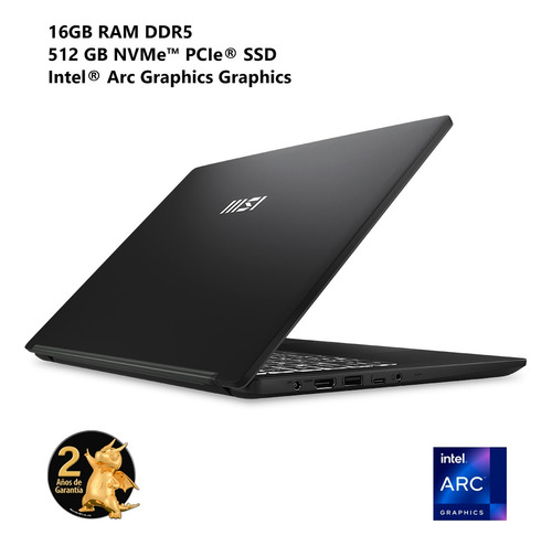 Laptop Thin & Light Msi Modern 15.6 Ultra 5 125h 16gb 512gb Negro